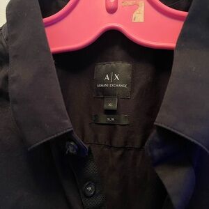Armani Exchange Classic Black Button-Up